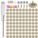 GOOSLA Auto Roof Snap Rivets Headliner Repair Kit 65 Set Grey Flannelette A1103