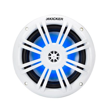Kicker KM604WL 6.5" Marine Coaxial Speakers w/ RGB Lighting 4-Ohm (Pair) Kicker