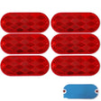 All Star Truck Parts Oval Reflectors for Trailers RVs ASTPRF2421A/R Red 2 Each