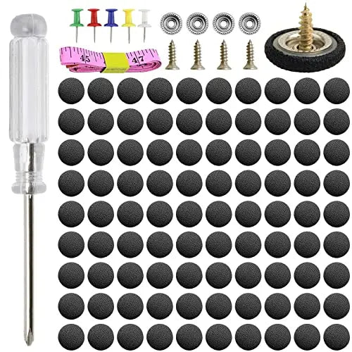 GOOSLA Auto Roof Snap Rivets Headliner Repair Kit 65 Set Grey Flannelette A1103