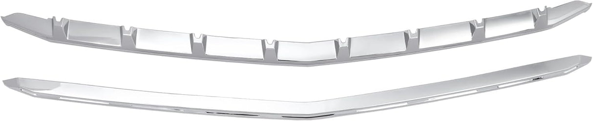 Front Grille Overlay Trim 4 Piece Set Chrome Finish