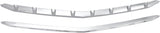 Front Grille Overlay Trim 4 Piece Set Chrome Finish