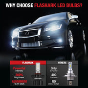 880 LED Fog Light Bulbs 10W 6000LM 6000K for Honda Civic (2016-2022), Toyota Corolla (2018-2022), and More | 2 Bulbs Flashark