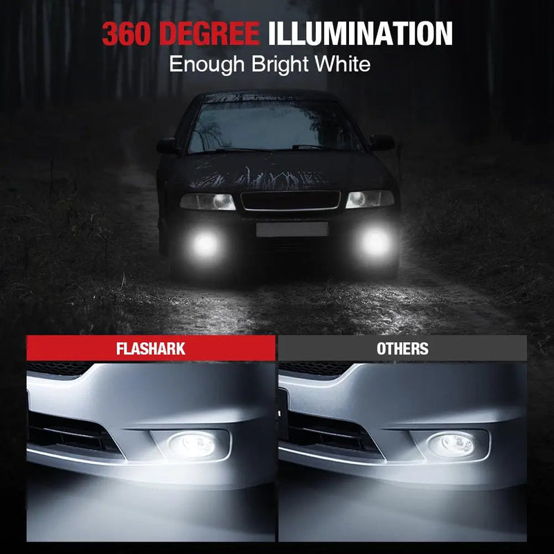 5202 PSX24W LED Fog Light Bulbs 6000K 4000LM White | 2 Bulbs Flashark