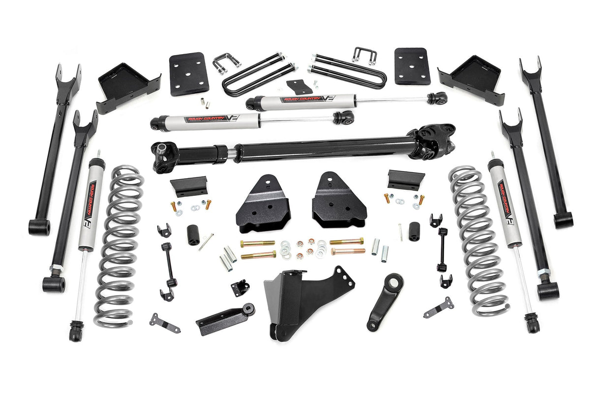 6 Inch Lift Kit 4-Link No OVLD D/S V2 Ford F-250/F-350 Super Duty (17-22) Rough Country