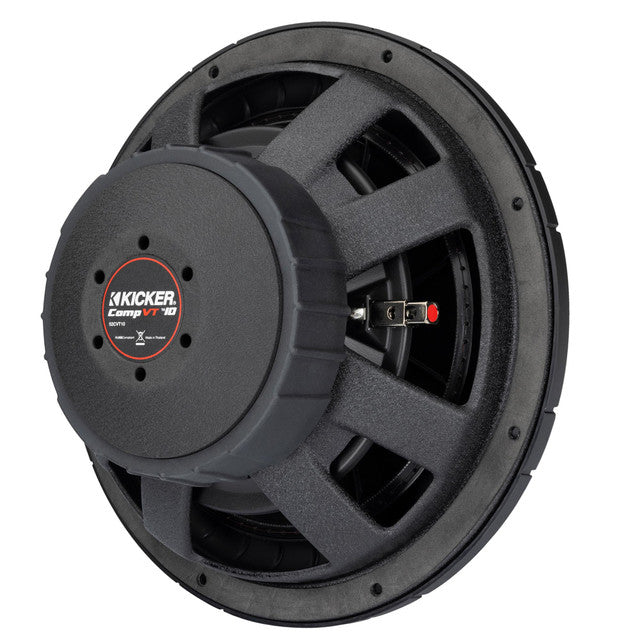 Kicker CVT104 | 10" 375W RMS Shallow Subwoofer SVC 4-Ohm Kicker