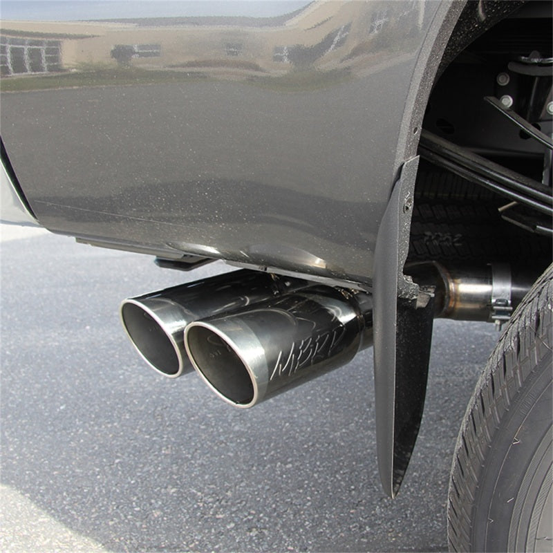 MBRP 2015 Ford F250/350/450 6.7L 4in Filter Back Dual Single Side Exit 5in Tips T409 Exhaust