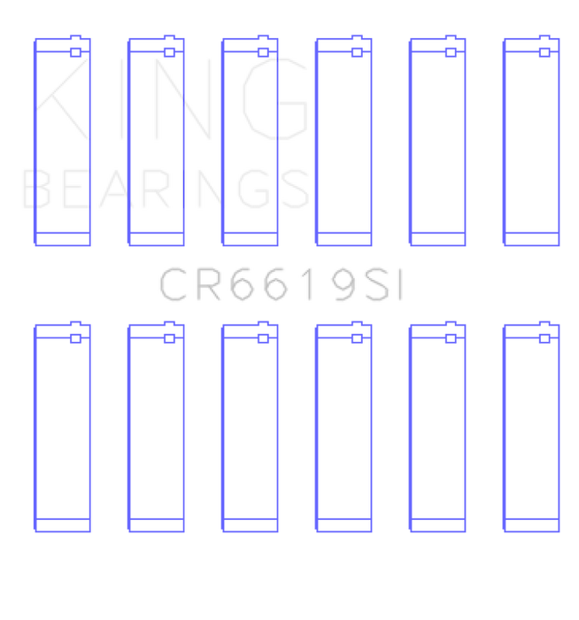 King Engine Bearings Ford V6 (Size +0.50mm) Connecting Rod Bearing Set