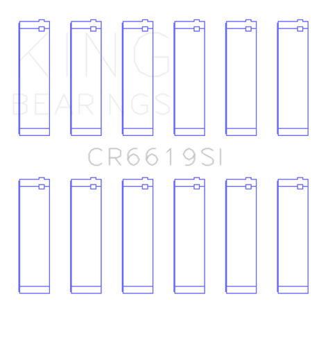King Engine Bearings Ford V6 (Size +0.75mm) Connecting Rod Bearing Set