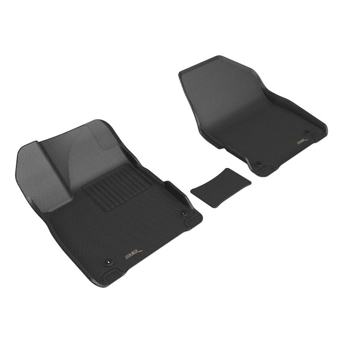 3D MAXpider 2023 Kia EV6 Kagu Black Floor Mat - Row 1 (3pc)