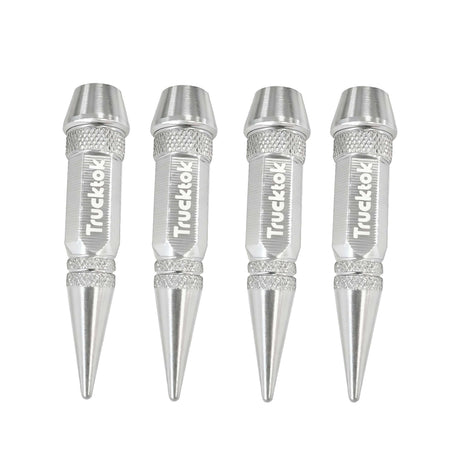 Trucktok 4pcs Aluminum Spike Bullet Valve Stem Caps Cover Wheel Tire Air Cap TruckTok