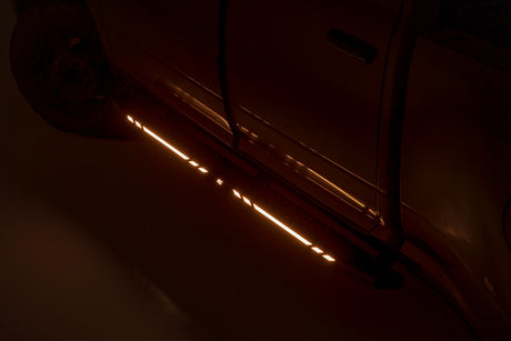AC2 Running Boards Amber/White Crew Cab Ram 1500/2500/3500 2WD/4WD (2010-2025 & Classic) Rough Country
