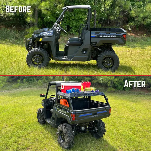 Seizmik Half Height Bed Rack - Polaris Ranger and Can-Am Defender Models High Lifter