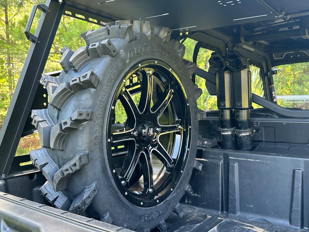 Seizmik 58-08080 Bed Rack Spare Tire Holder - detail view