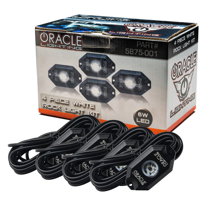 ORACLE LIGHTING WHITE UNDERBODY WHEEL WELL ROCK LIGHT KIT - 4 PIECE