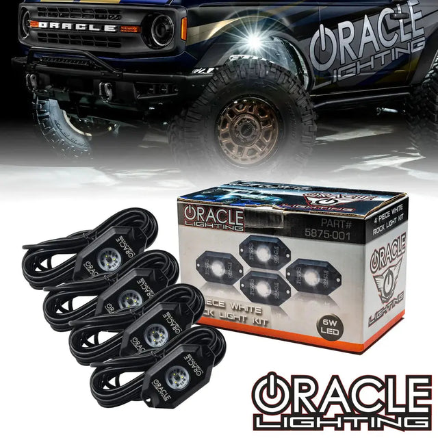 ORACLE LIGHTING WHITE UNDERBODY WHEEL WELL ROCK LIGHT KIT - 4 PIECE oracle