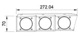 Oracle Lighting Triple LED Fog Light Kit (Steel Bumper) I '21- Current Ford Bronco