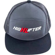 High Lifter Charcoal Black Logo Flat Bill 6-Panel Arch Trucker Snapback Hat