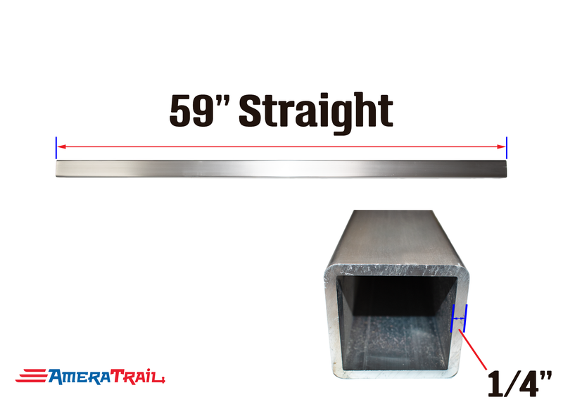 59 X 3 X 3" Straight Cross Member, 1/4" Wall, Structural Aluminum