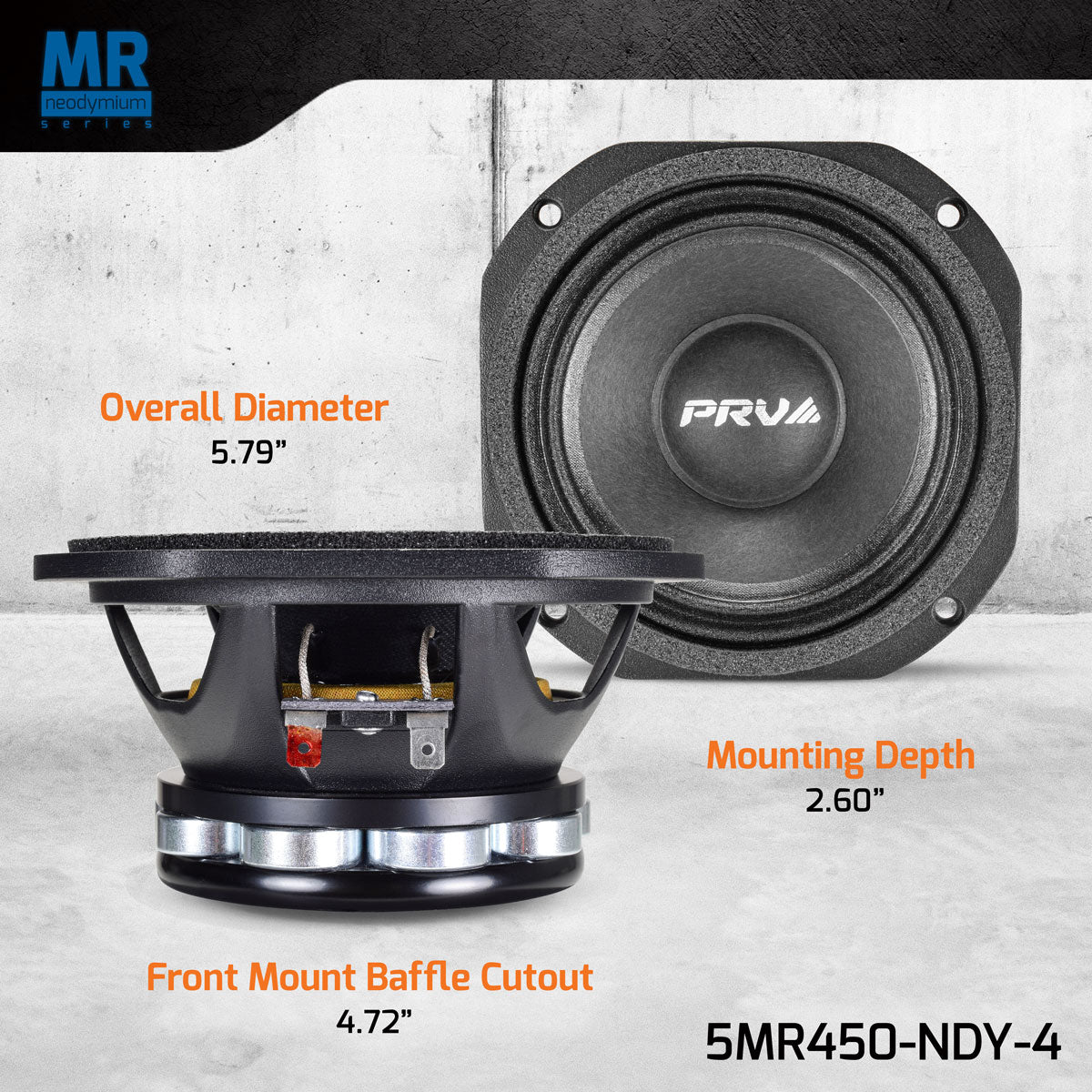 PRV 5MR450-NDY-4 Midrange PRV Audio