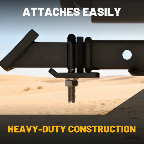 Trucktok 2" Anti-Rattle Hitch Tightener with Rubber Isolator U-Bolt TruckTok