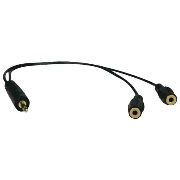 Tripp Lite® by Eaton® 3.5-mm Male to 2 Female TekShack