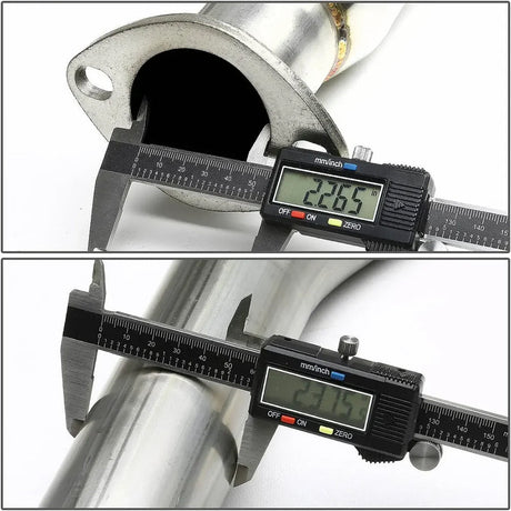 2.25" Catback Exhaust System For 1992-2000 Honda Civic 1.6L with 4" Burnt Rolled Muffler Tip Flashark