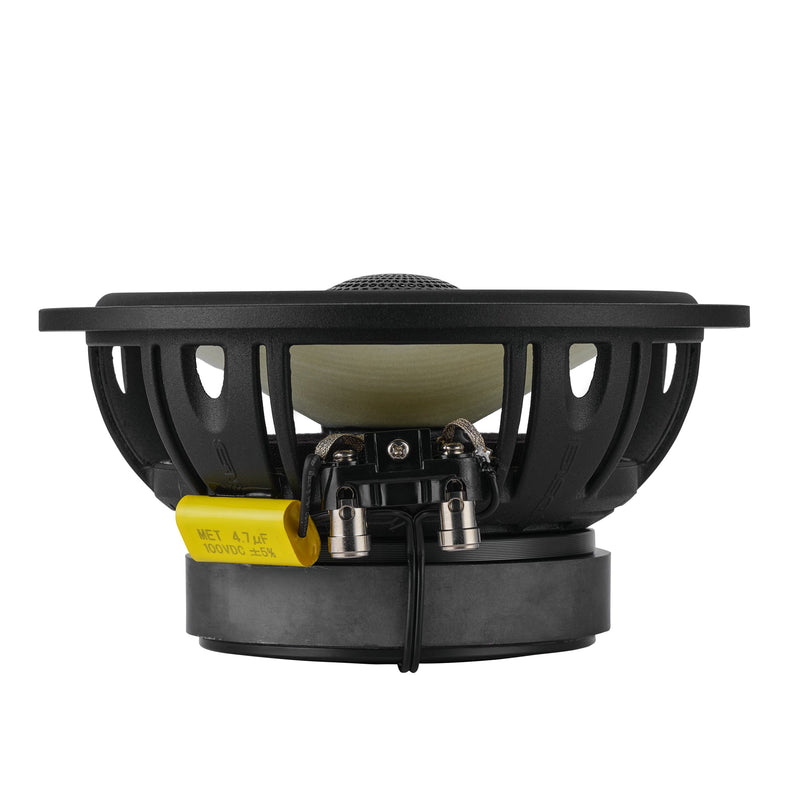 DXQ 6.5" 2-Way Coaxial Speaker with Yellow Straw and Composite Foam Cone | 150W RMS 4-Ohm