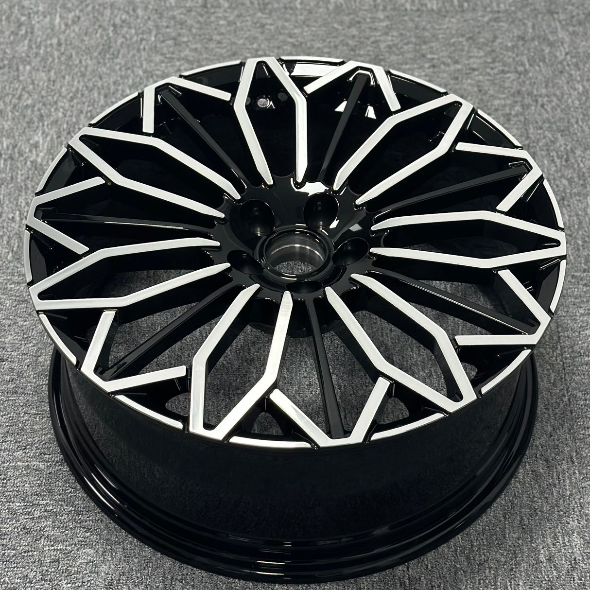 20 x 8.0 5x114.3 Black Machine Face 1 pc Lexus, Toyota Style Wheels