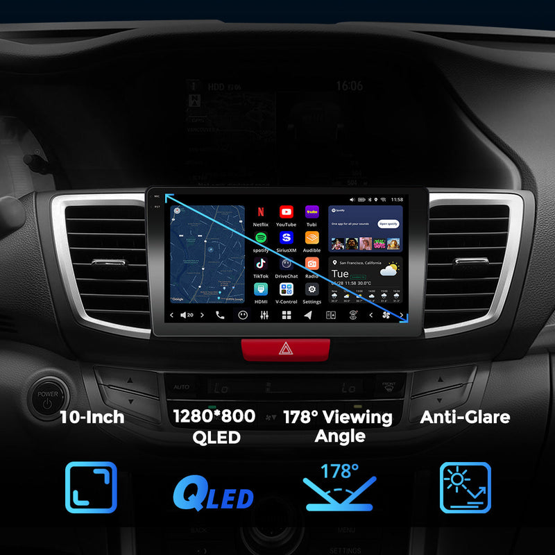 VISION 10” Custom-Fit Car Stereo for Honda Accord 2013-2015