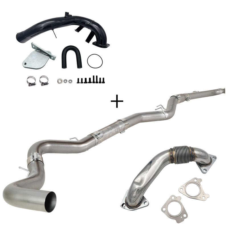 TruckTok 2007.5-2010 6.6L Duramax LMM 4"/5"  Dp-back DPF pipe & EGR delete kit