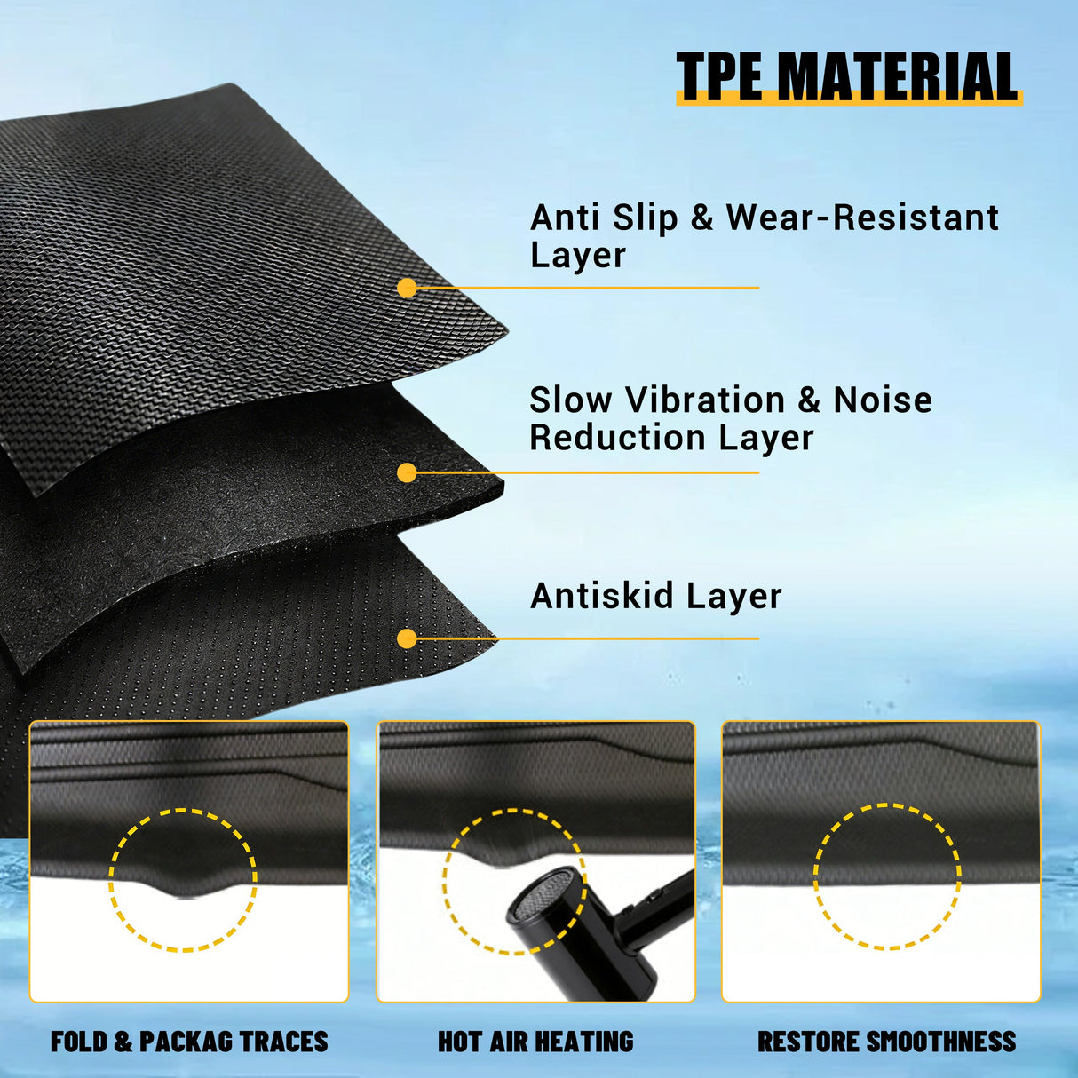 Trucktok 2025-2026 Dodge Ram 1500 Quad Cab All-Weather TPE Floor Mats TruckTok