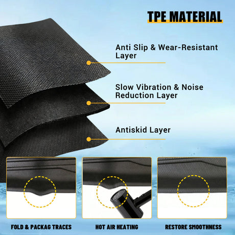 Trucktok 2025-2026 Dodge Ram 1500 Quad Cab All-Weather TPE Floor Mats TruckTok