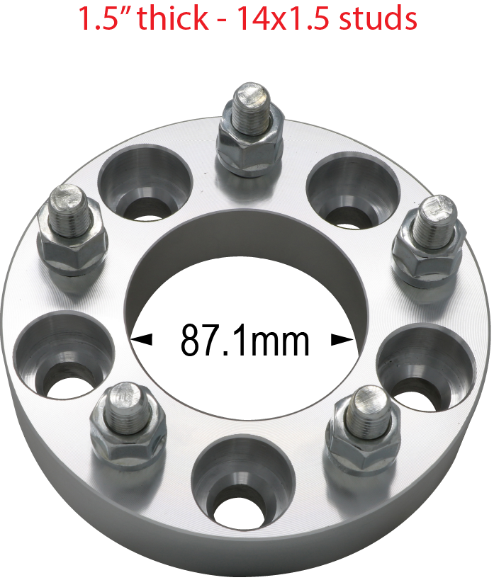 5.5x5 to 5x5 Adapter 1.5" thick - 14mm-1.5 studs Far From Stock