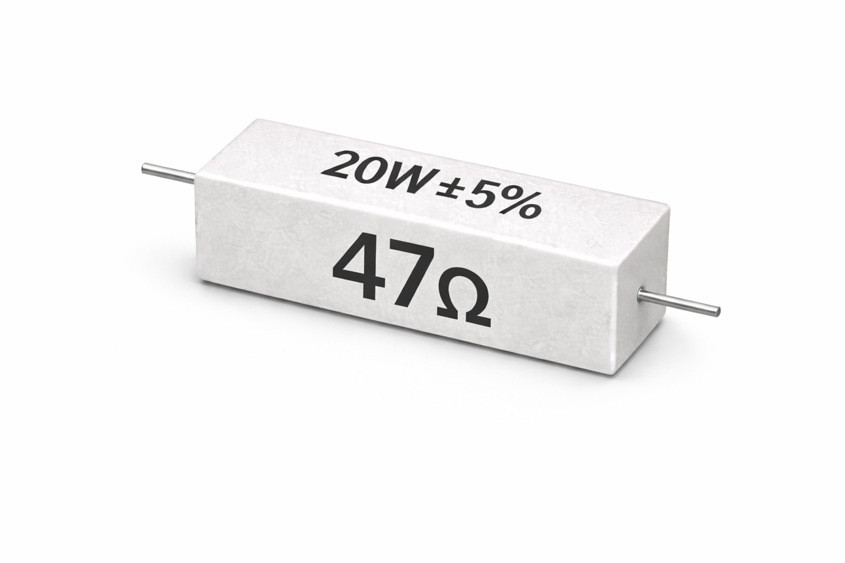 PANMILED 20W Cement Resistor, ±5% Ceramic Wirewound Power Resistor (15Ω–750Ω) High Watt Fixed Resistor TekShack