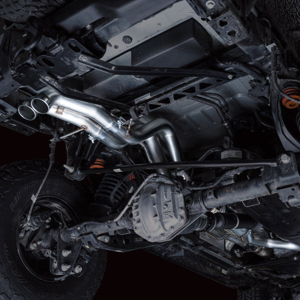 AWE Tuning SwitchPath Cat Back Exhaust with Dual BashGuards, 3-Inch Mandrel-Bent Stainless Steel and No Tips | 2022+ Ford Bronco Raptor