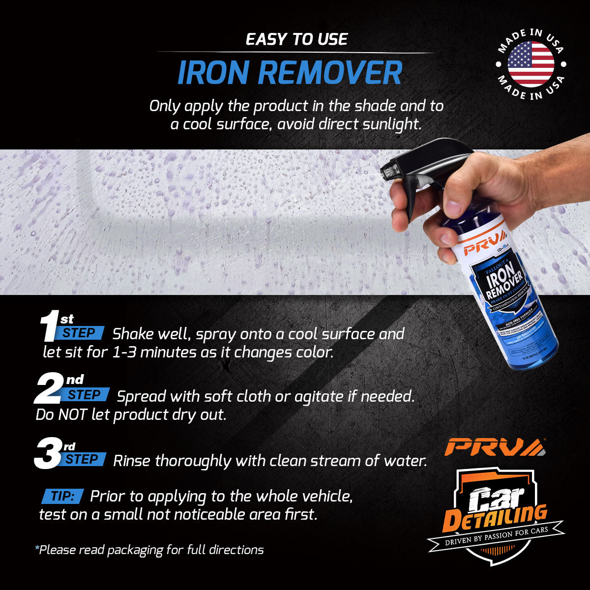PRV Audio CD-IRn5 Iron Remover Wheel Brake Dust Cleaner 16oz