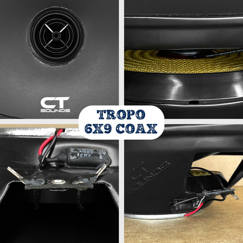 TROPO-6X9-COX // 80 Watts RMS 6x9" Shallow-Mount Car Speakers, Pair CT Sounds
