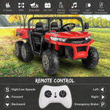 6-Wheeler 24V Battery-Powered Dump Truck with Remote Control and LED Lights