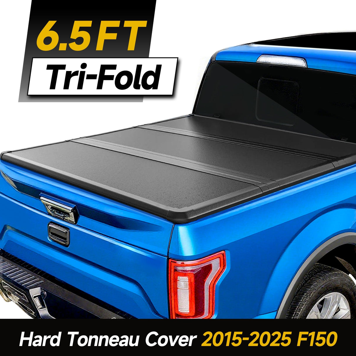 Trucktok 2015-2025 Ford F150 6.5FT Hard Tri-Fold Tonneau Cover Truck Bed Pickup TruckTok