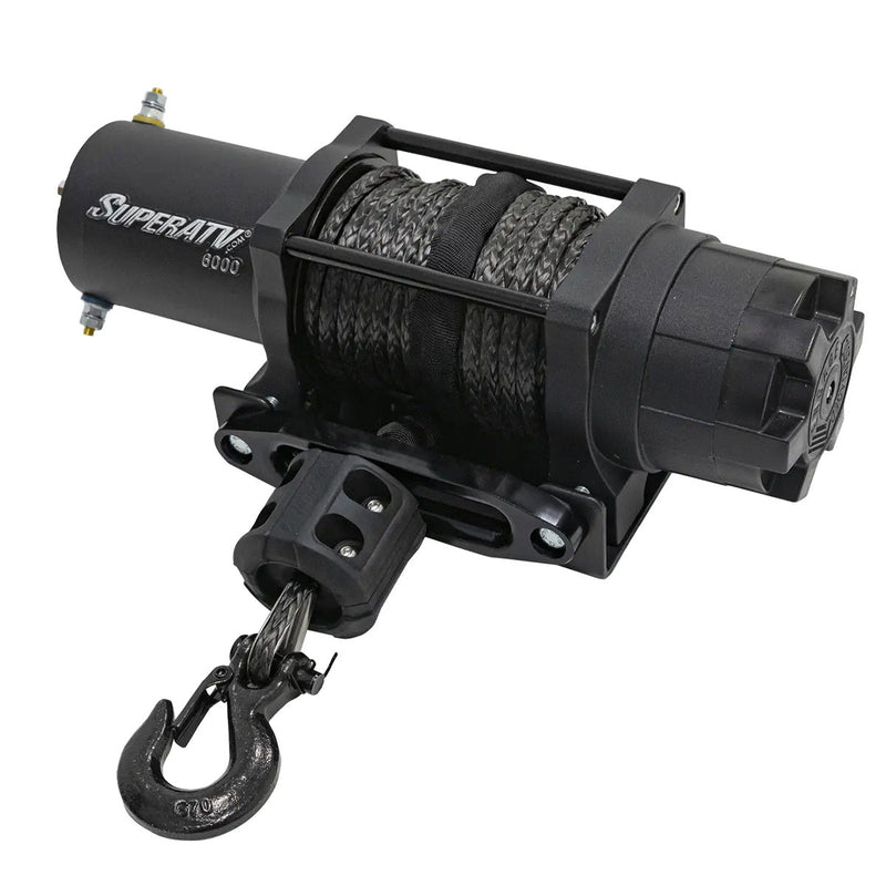 Black Ops 6000 LB. UTV Winch (WITH WIRELESS REMOTE & SYNTHETIC ROPE) with Auto Stop Fairlead Kit