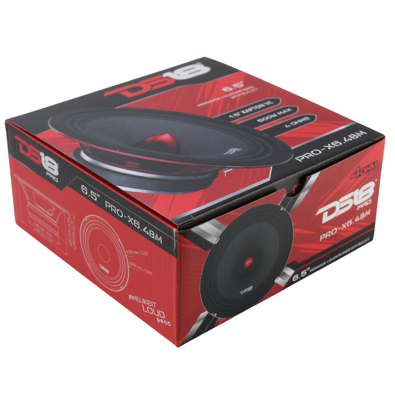 DS18 6.5" Midrange Loudspeaker 500 Watts 4 Ohm /w Bullet PRO-X6.4BM