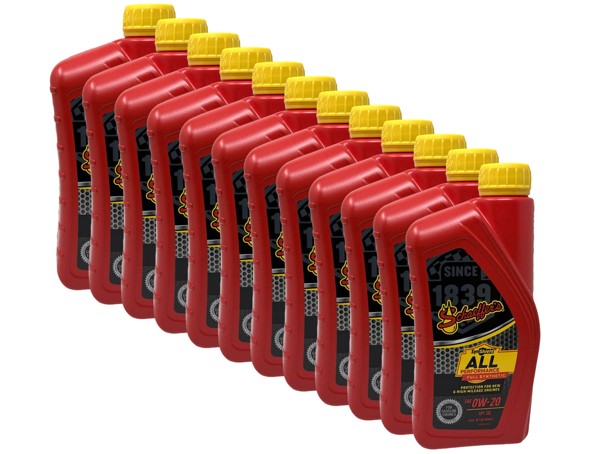 Schaeffers 6020 SynShield All Performance Full Synthetic Gasoline Engine Oil 0W-20, 1 quart Schaeffers