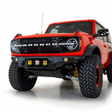 Addictive Desert Designs Bomber Front Bumper w/ Baja Designs LP4 Mounts and D-Rings | 2021+ Ford Bronco