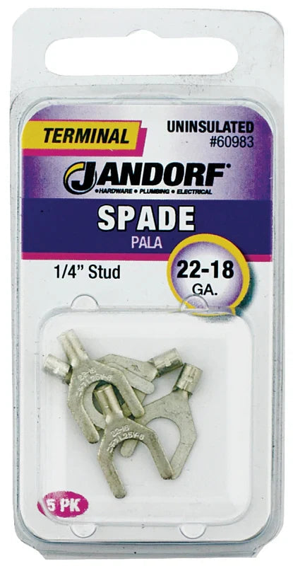 Term Spade 22-18 Unins 1/4 Stud #60983 Jandorf
