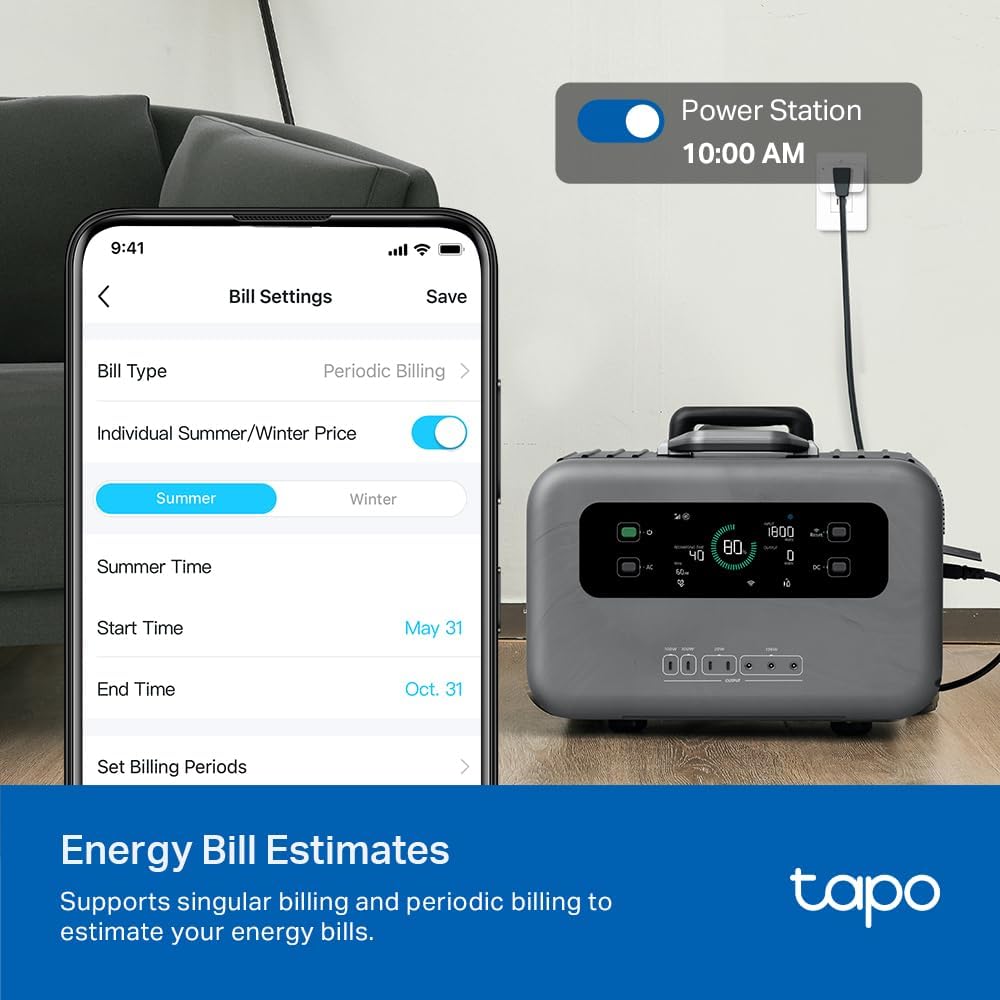 TP-Link Tapo P115 Smart Plug Wi-Fi Mini 4-Pack TekShack
