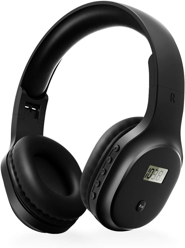 Rechargeable FM Radio Headphones with Soft Ear Muffs & Built-In Receiver TekShack