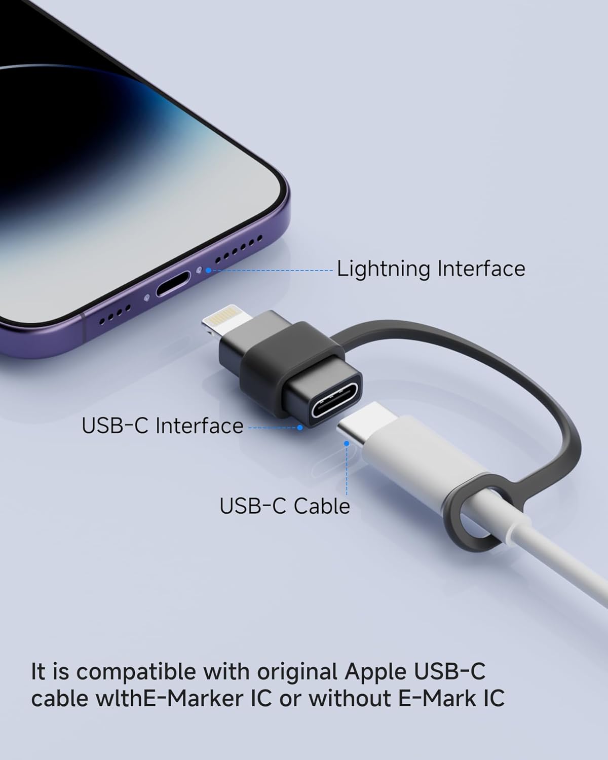 MFi Certified USB-C to Lightning Adapter (4-Pack) – 27W Fast Charging & Data Sync TekShack