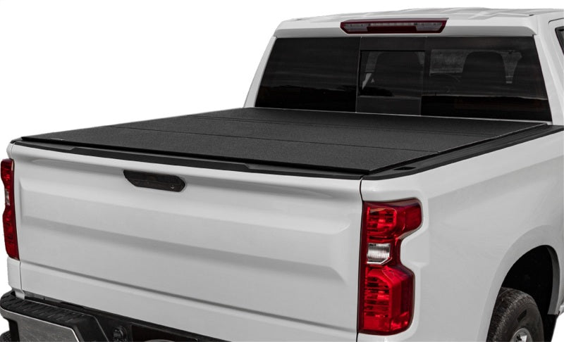 Access LOMAX Tri-Fold Cover Black Urethane Finish 19+ Chevrolet Silverado 1500 - 6ft 6in Bed