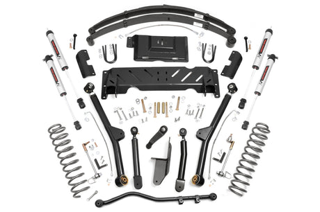 4.5 Inch Lift Kit Long Arm RR Leafs NP242 V2 Jeep Cherokee XJ (84-01) Rough Country